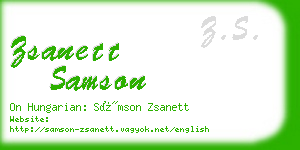 zsanett samson business card